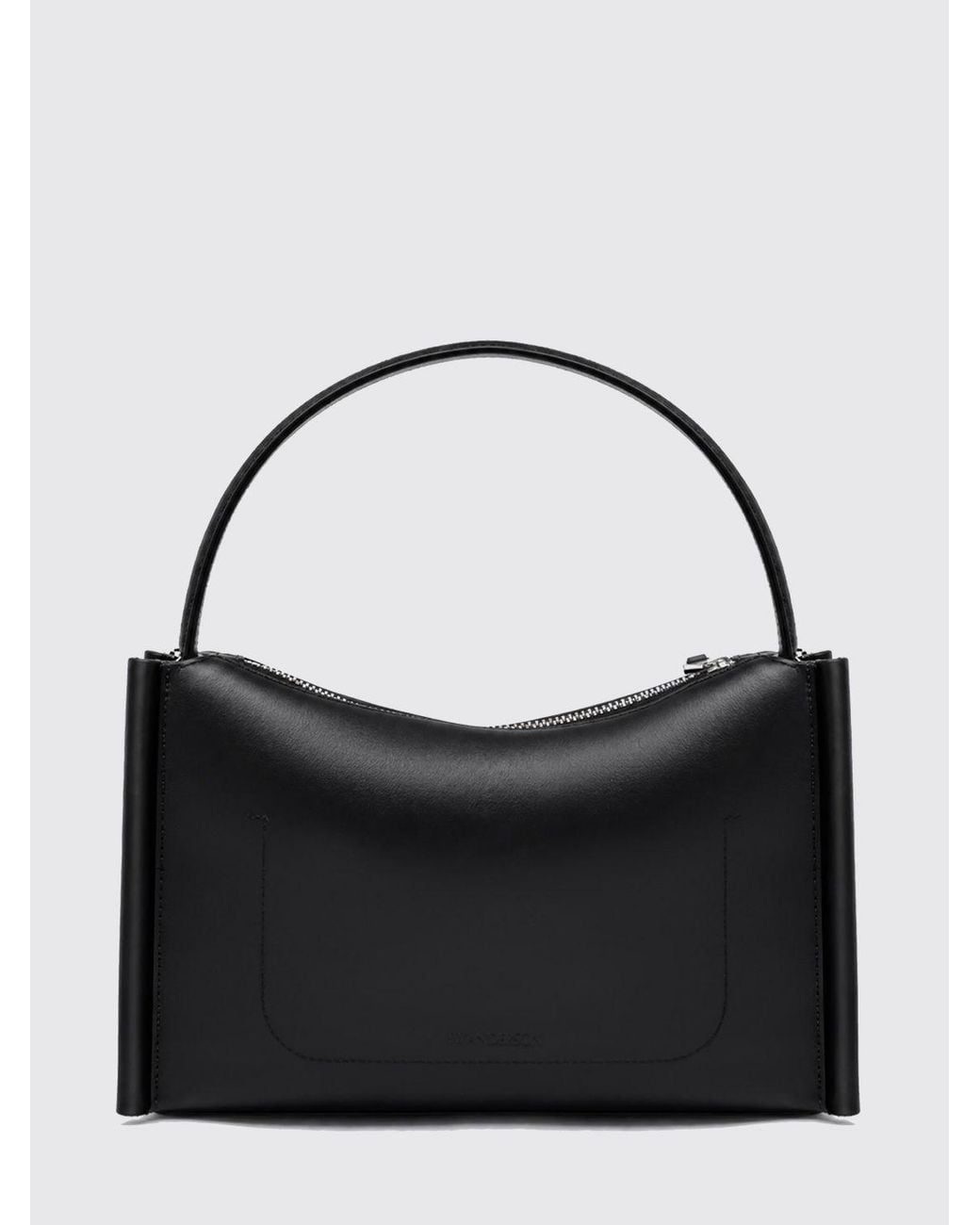 J.W. Anderson Black Loafer Smooth Calfskin Leather Handbag With Contrast Stitching