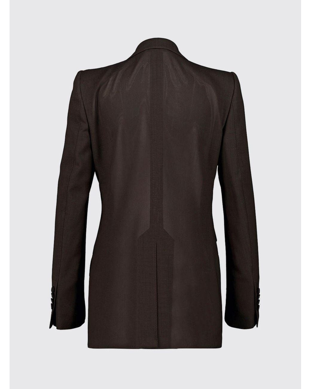 Tom Ford Black Double-Breasted Pure Wool Blazer With Peak Lapels And Padded Shoulders