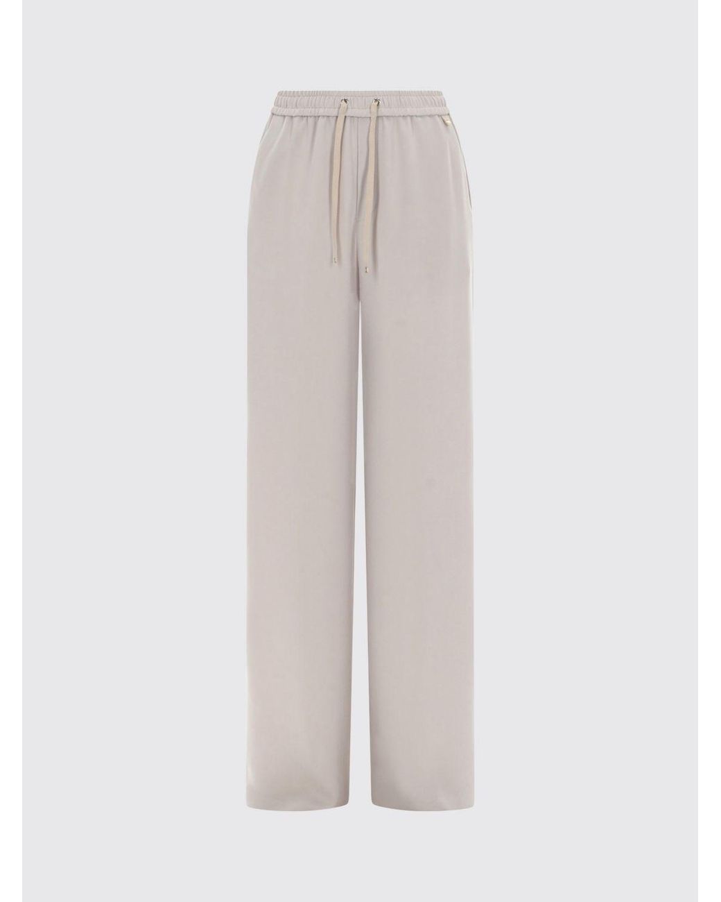 Herno Pink High-Waisted Jersey Palazzo Trousers With Drawstring