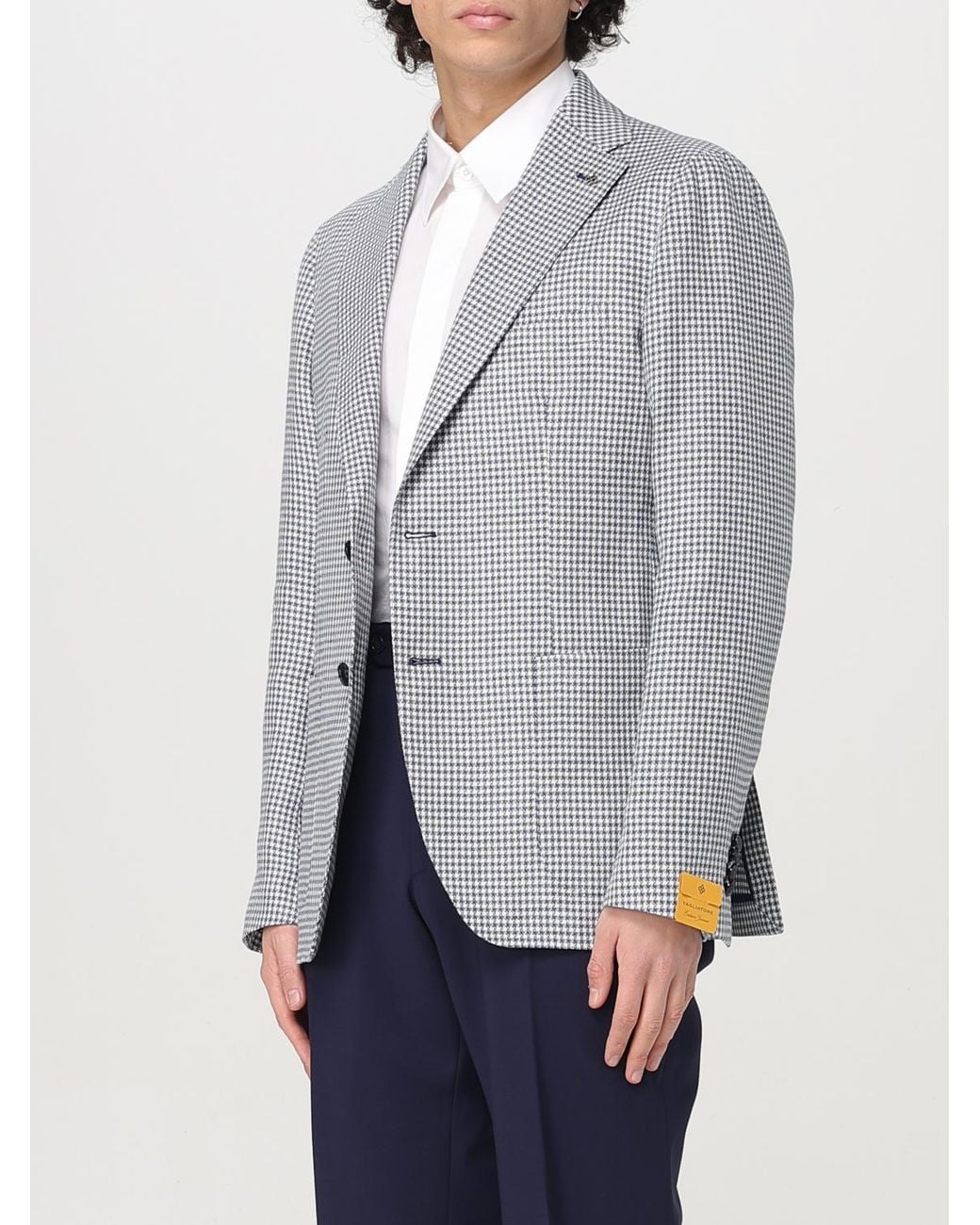 Tagliatore Gray Classic Fit Linen Blazer for men