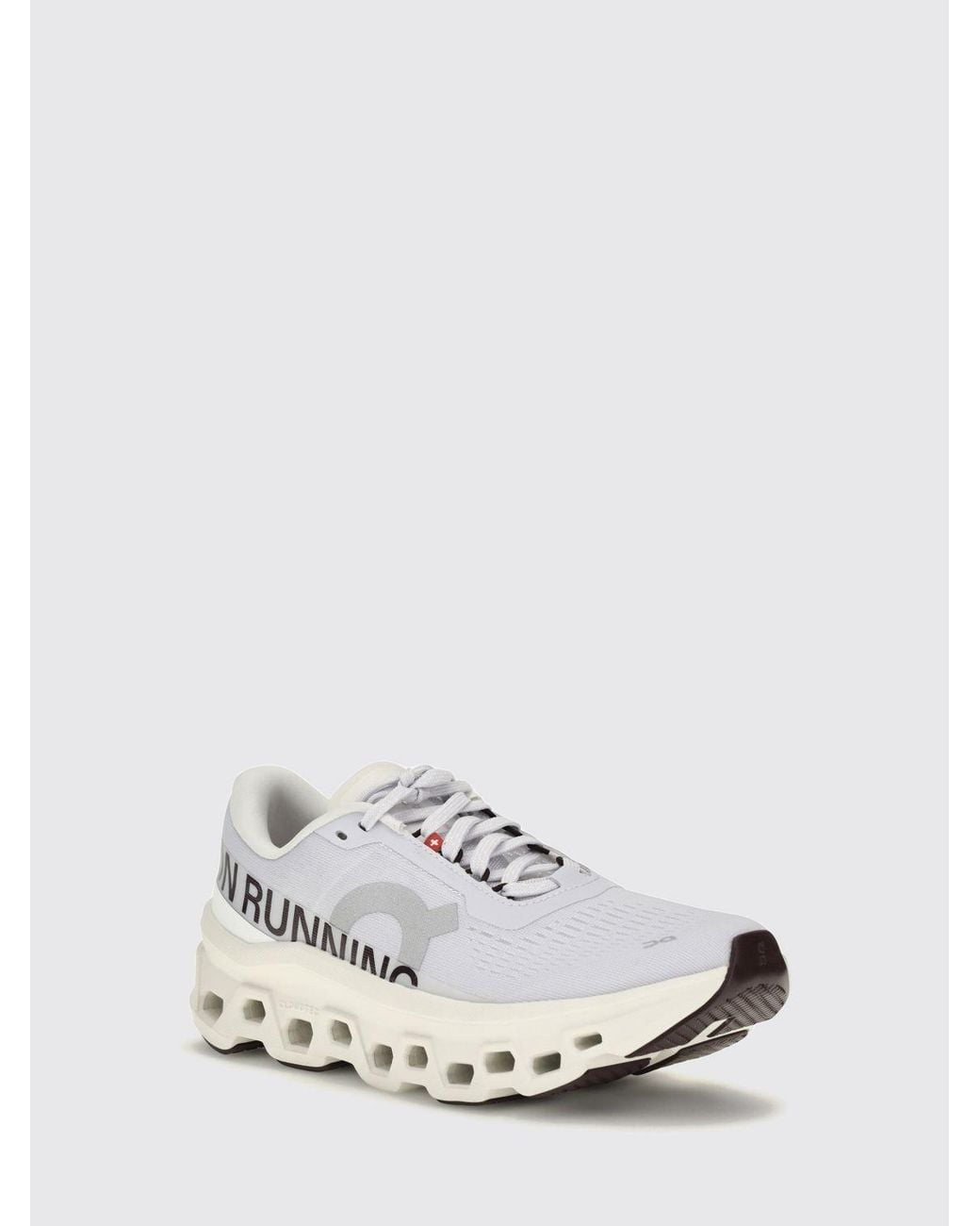 On Shoes White Cloudmonster 1 Recycled Polyester Running Trainers