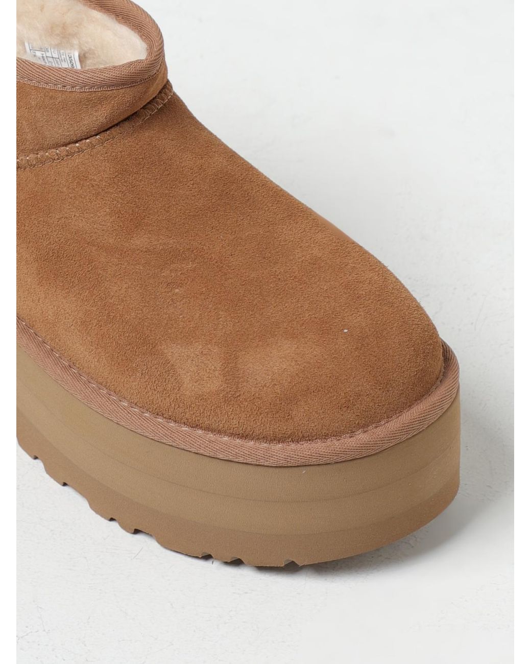 Ugg Brown Classic Ultra Mini Platform Wildleder-Stiefeletten