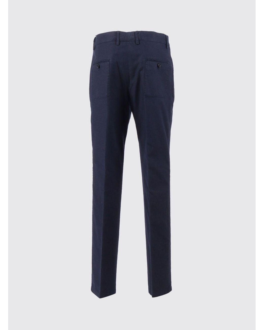 Aspesi Blue Cotton Slim Fit Trousers