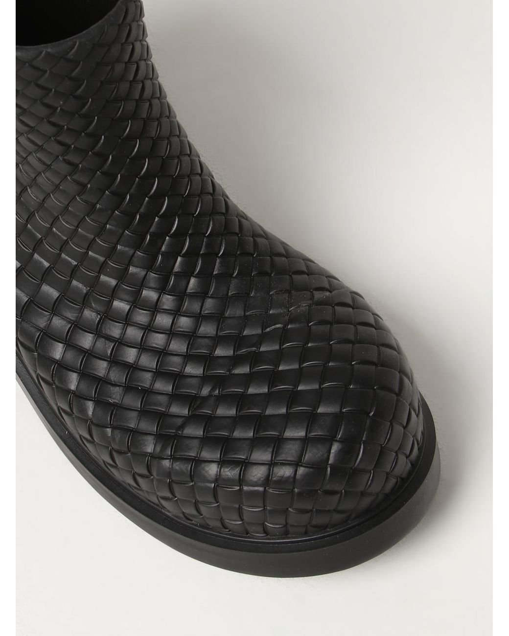 Bottega Veneta Black Lug Ankle Boots for men