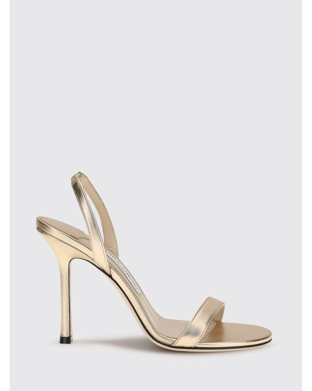 Jimmy Choo White Jenn Laminated Leather High Heel Slingback Sandals