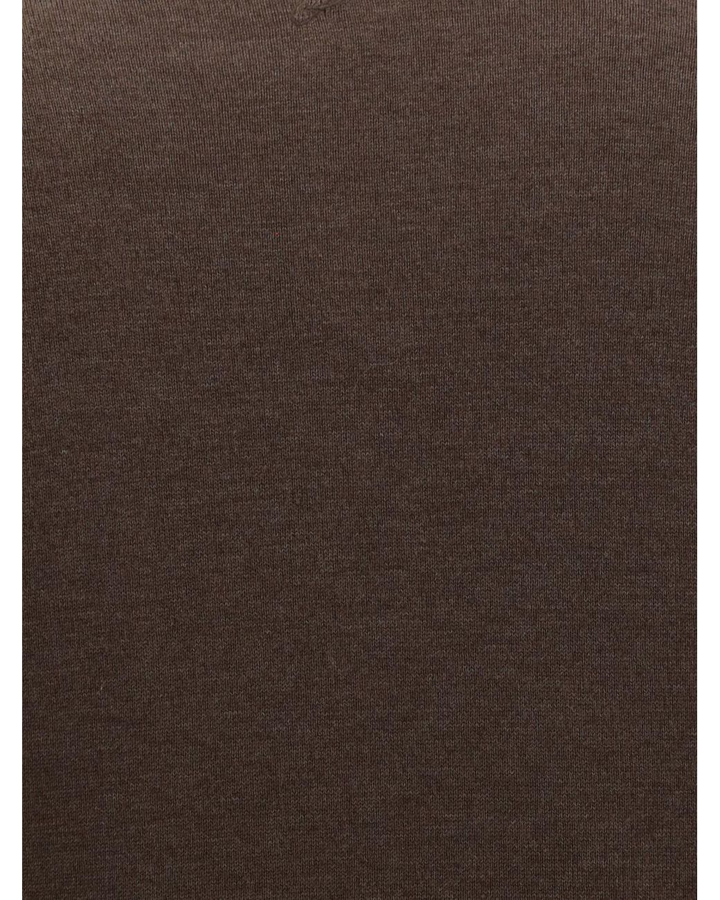 Jacquemus Brown Silk Blend Midi Knitted Dress With Tie-Neck