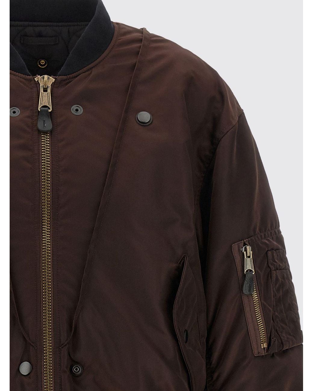 Maison Margiela Blue Reversible Quilted Nylon Bomber Jacket With Iconic Four Stitches