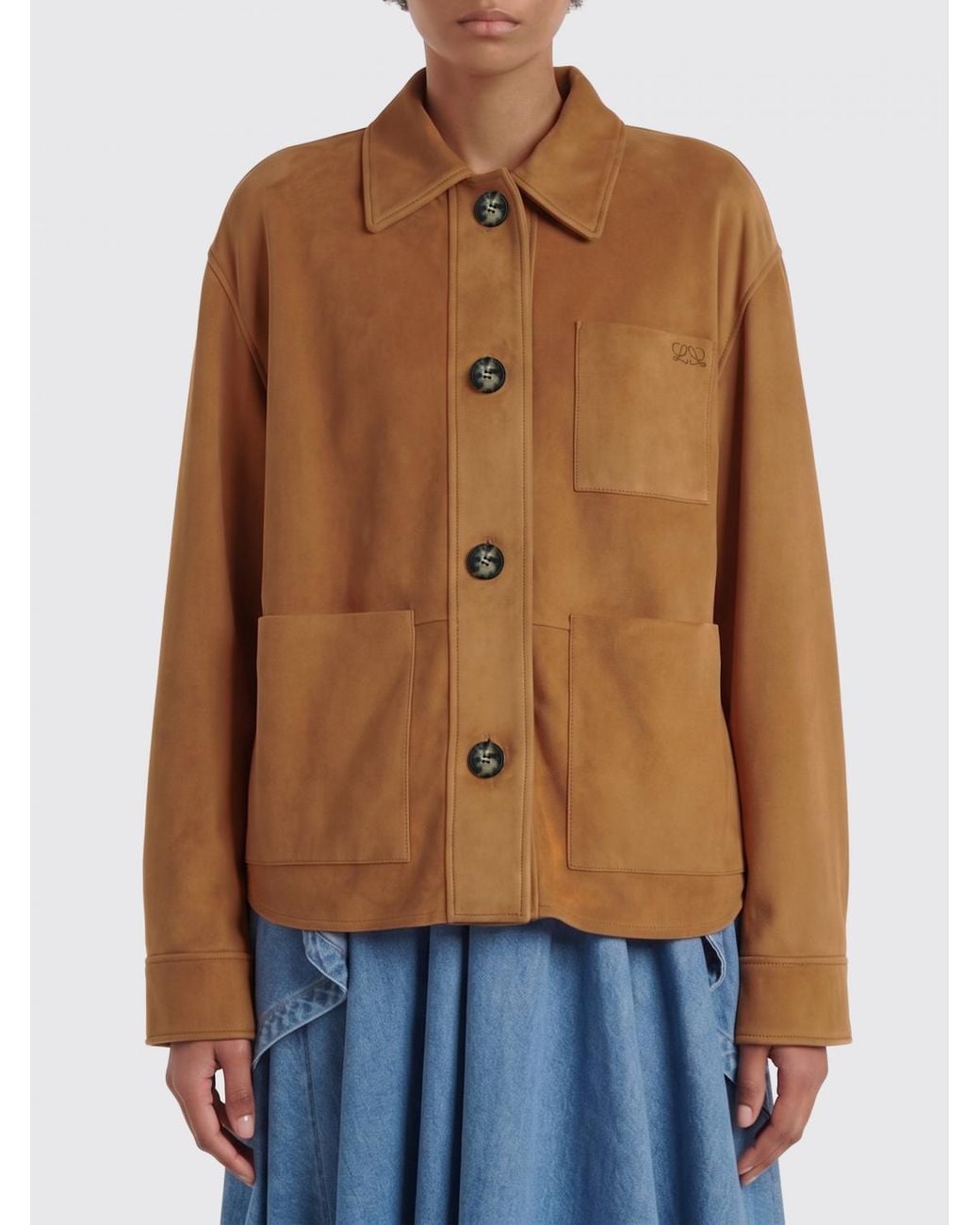 Giacca A Camicia di Loewe in Blue