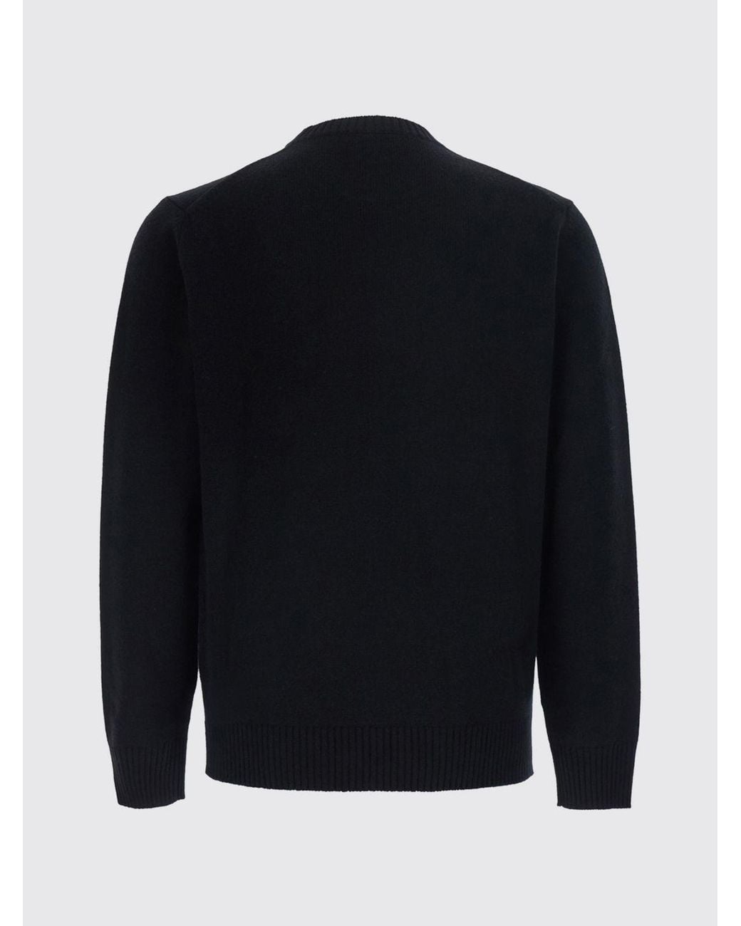 Kangra Blue Wool And Cashmere Blend Crewneck Sweater With Ribbed Trims for men