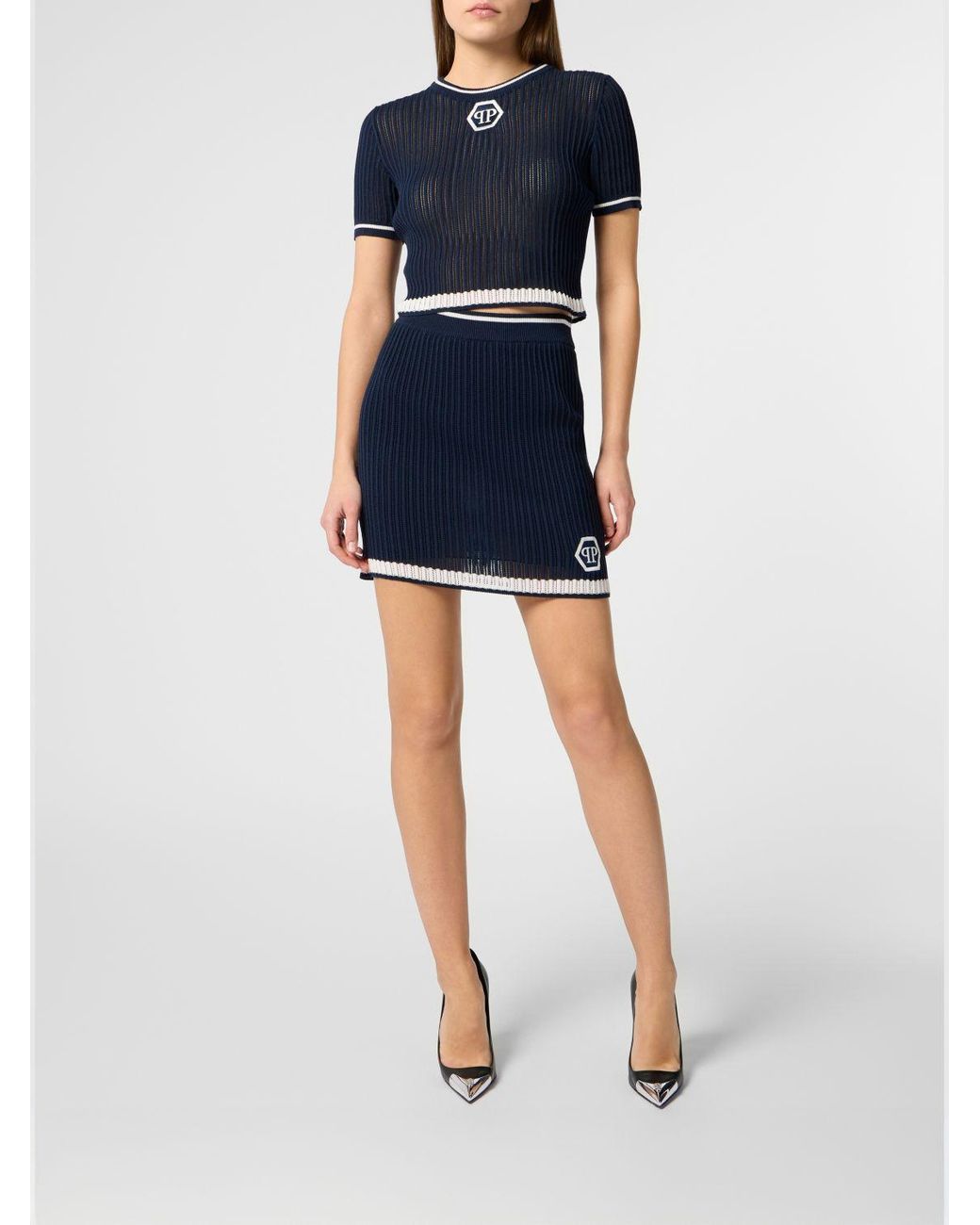 Philipp Plein Blue Skirt