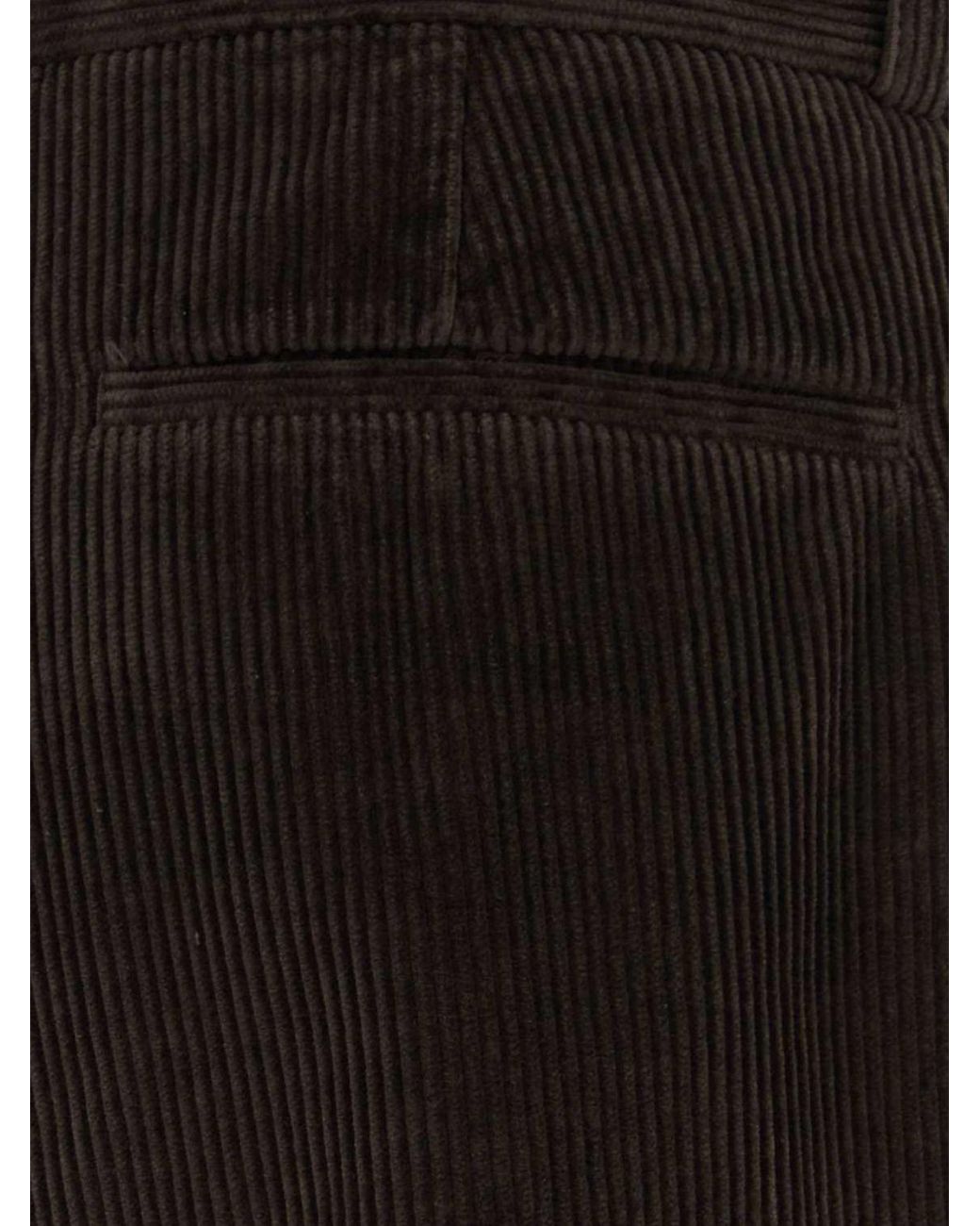 The Row Black Tuxo Wide-Leg Pleated Velvet Trousers for men