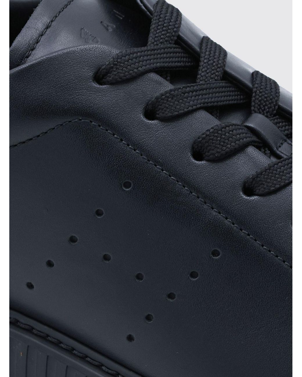 Hogan Blue H-Stripes Smooth Calfskin Leather Sneakers With Perforated H Logo for men
