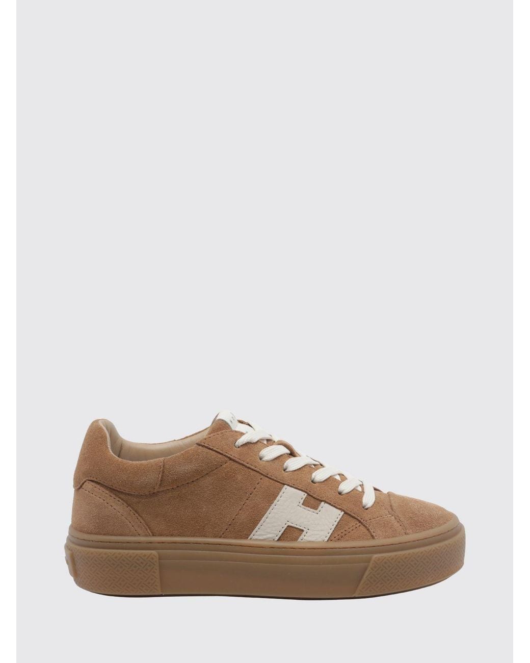 Hogan Brown Crosswind Suede Leather Platform Sneakers