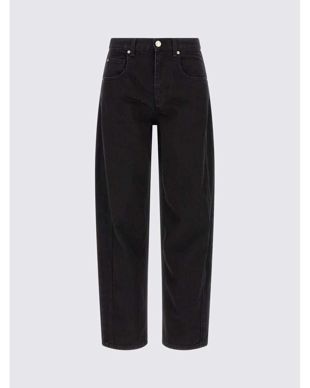 Isabel Marant Blue Oriane High-Waisted Baggy Jeans