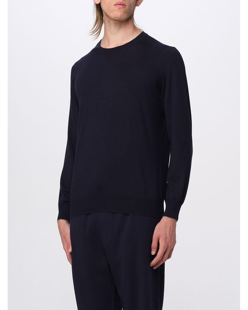 Brunello Cucinelli Blue Jumper for men