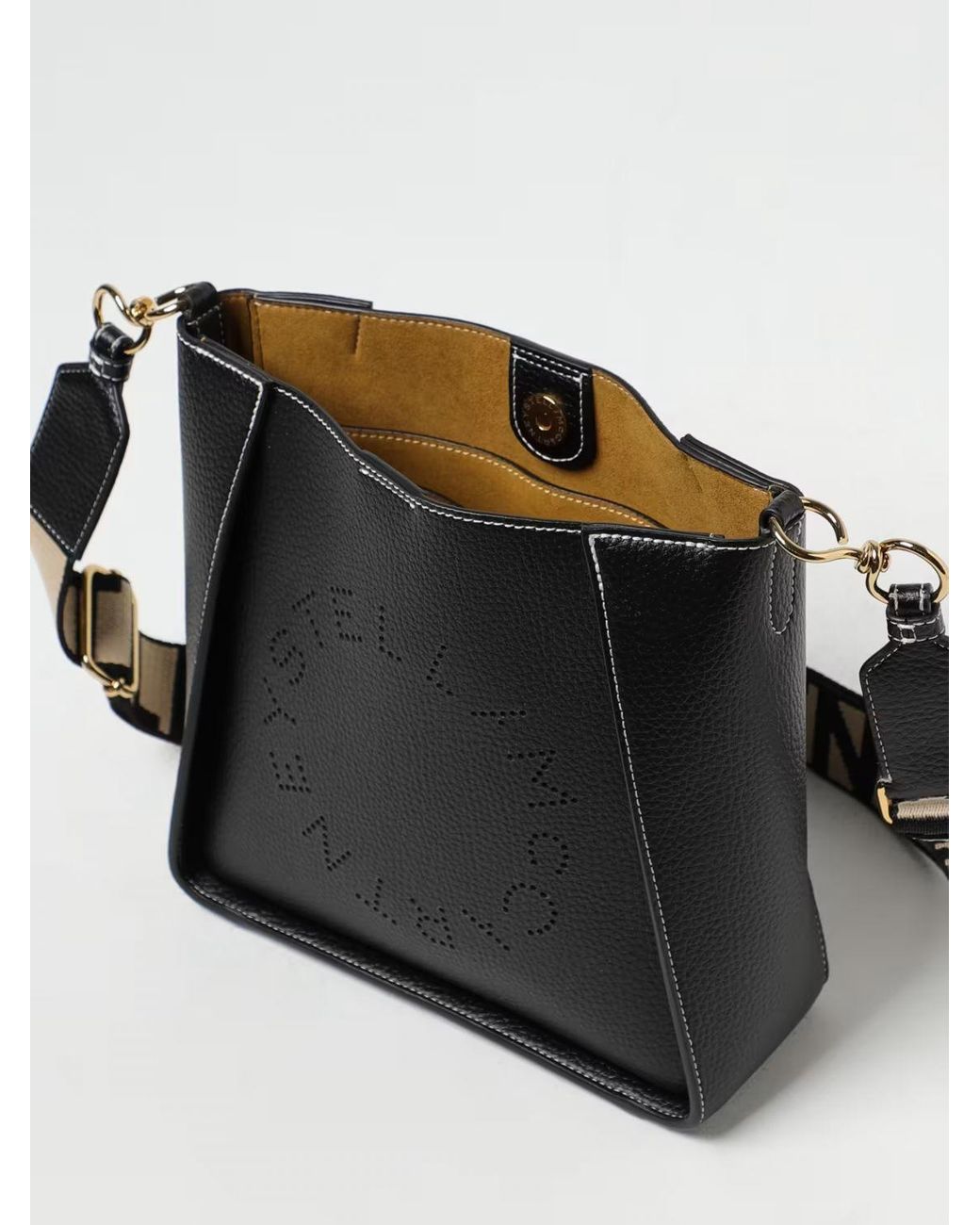 Stella McCartney Black Grained Faux Leather Bag