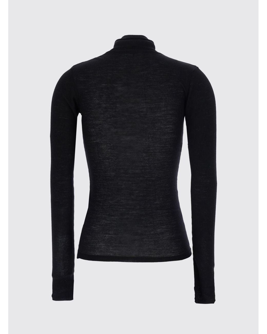 Versace Black Slim Fit Turtleneck Jumper