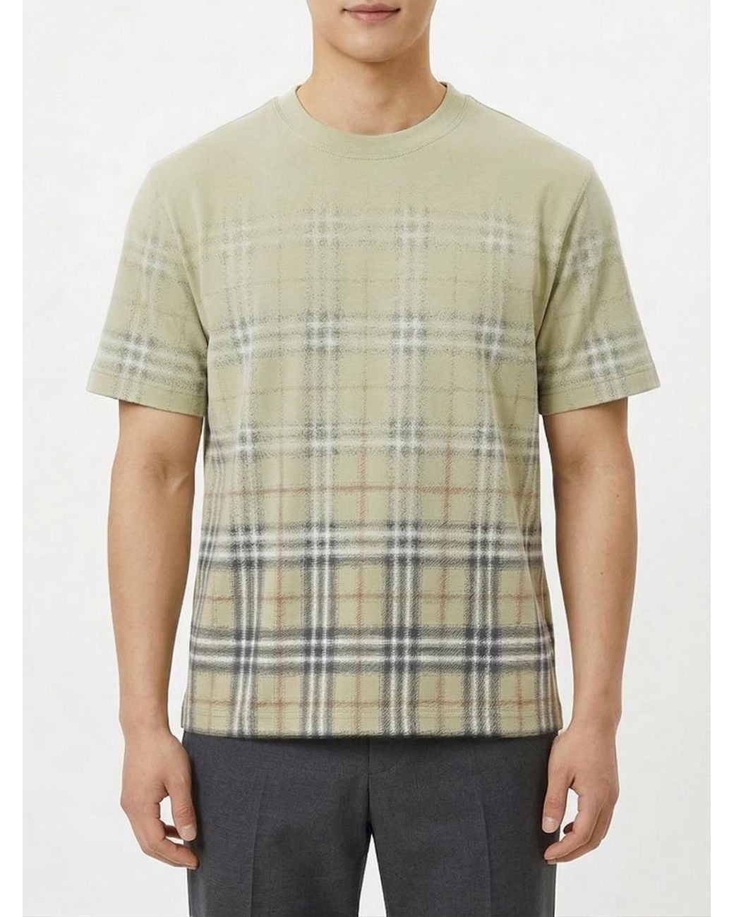 Burberry Green Crew Neck T-Shirt for men