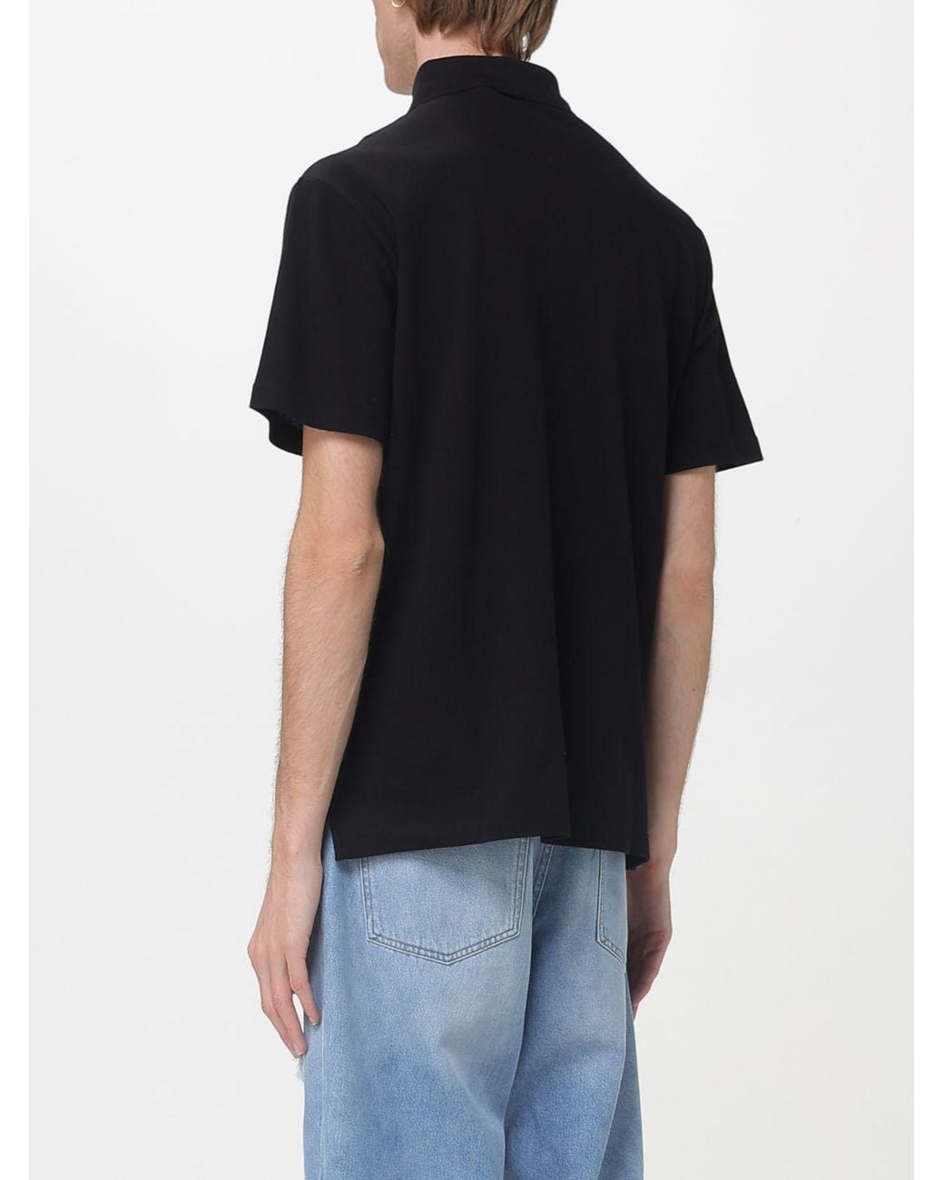 Just Cavalli Black Cotton Polo Shirt With Logo for men