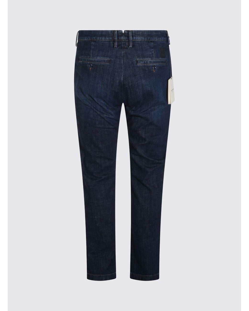 Jacob Cohen Blue Straight Fit Stretch Denim Jeans With Slant Pockets for men