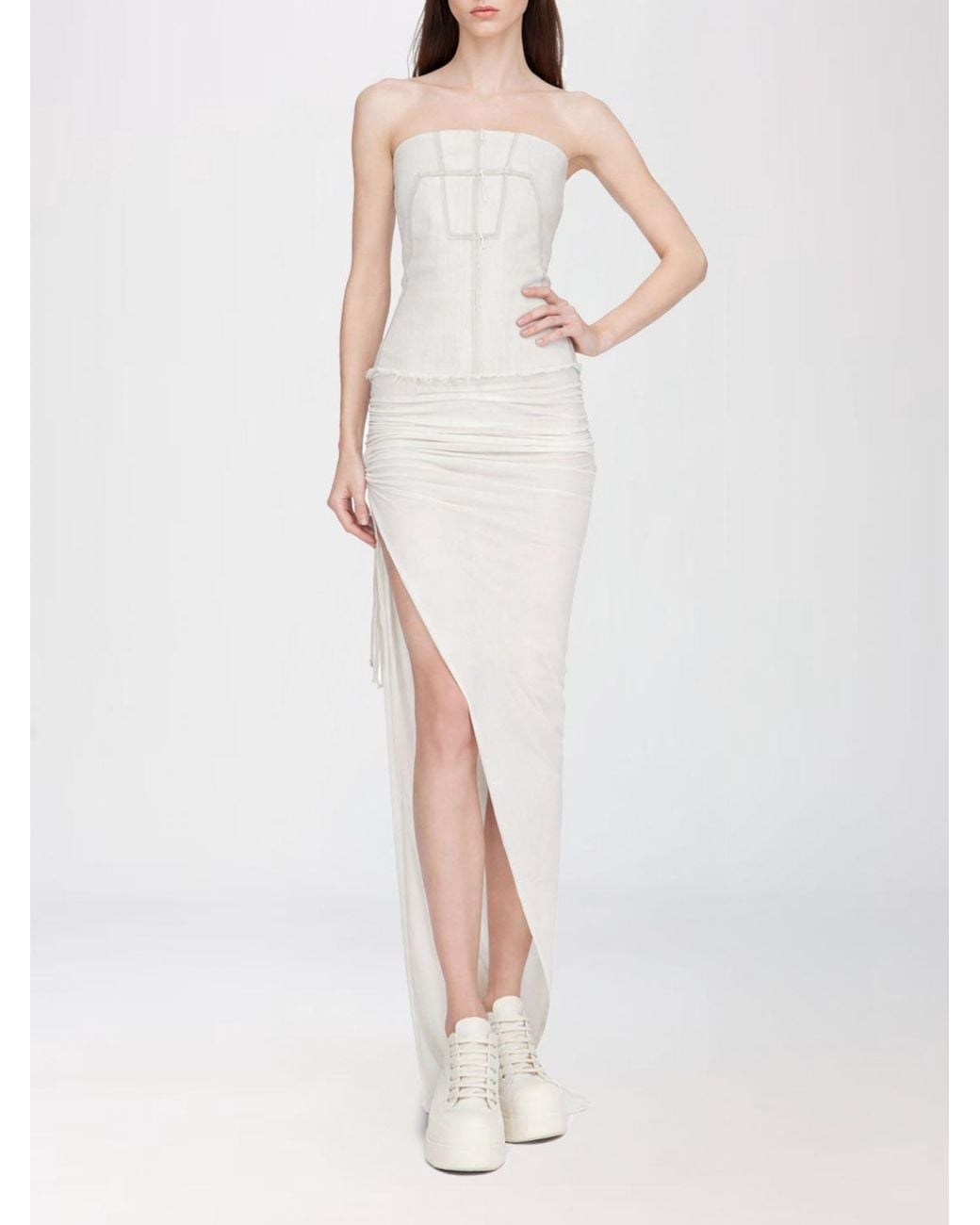 Rick Owens White Bustier Top