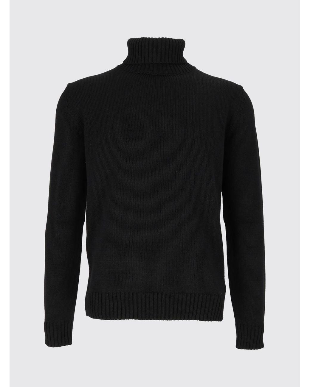 Slowear Blue Pure Virgin Wool Turtleneck Sweater With Long Sleeves for men