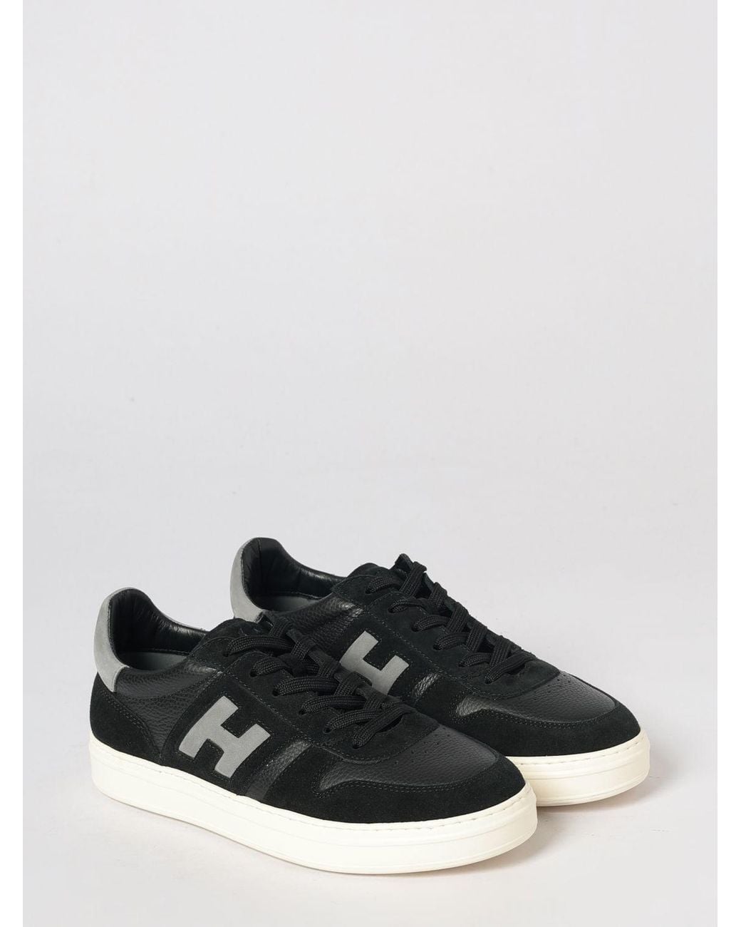Hogan White H668 Two-Tone Sneakers for men