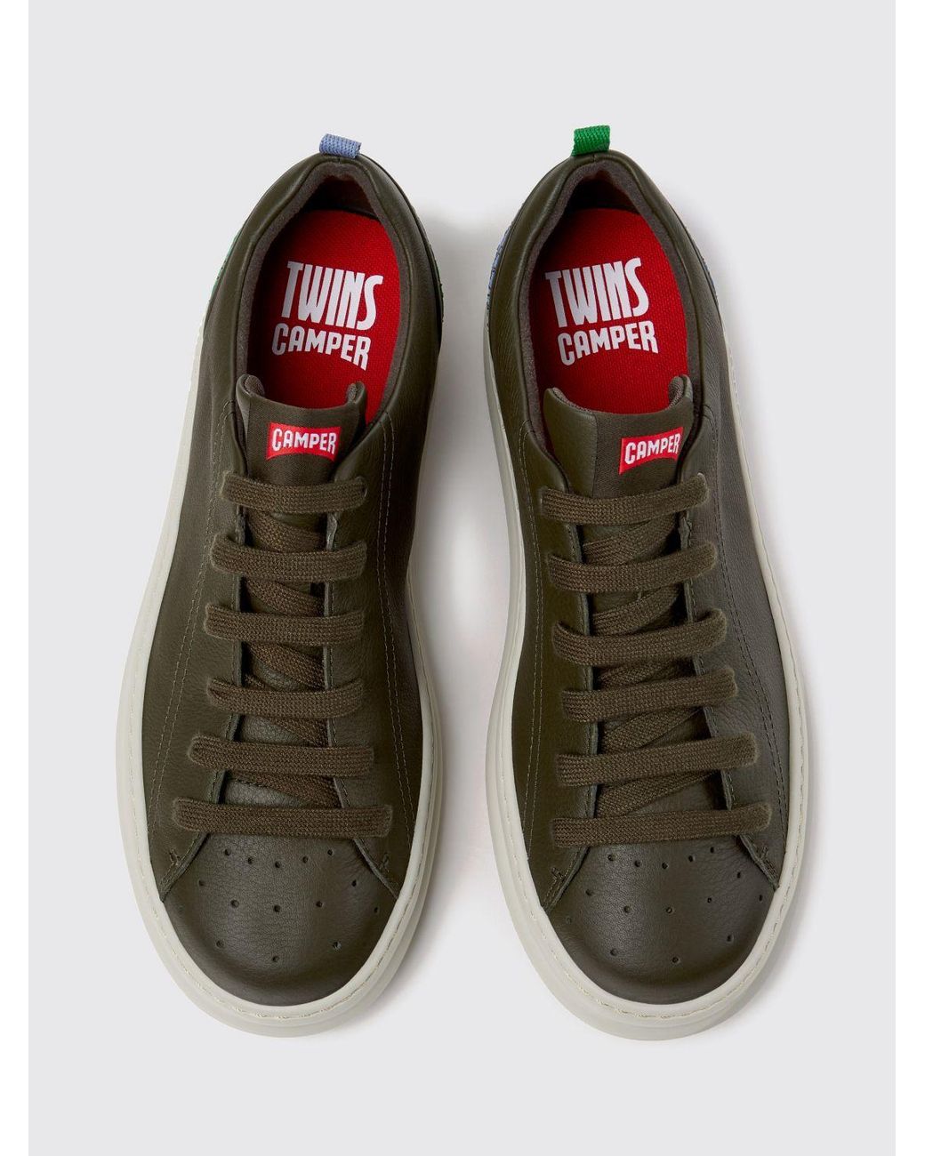 Camper Green Bicolor Twins Low-Top Sneakers for men