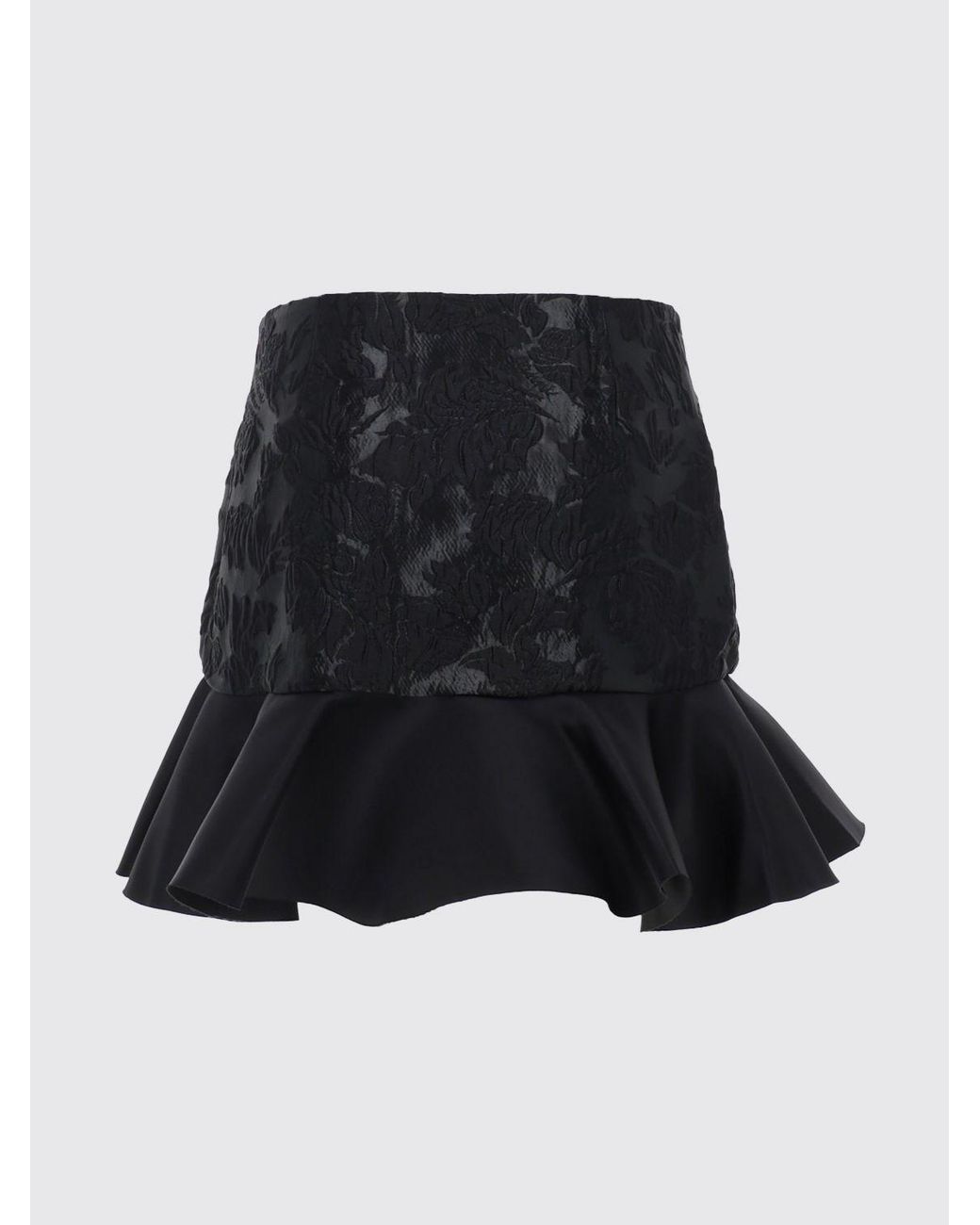 Ganni Black Crêpe Mini Skirt
