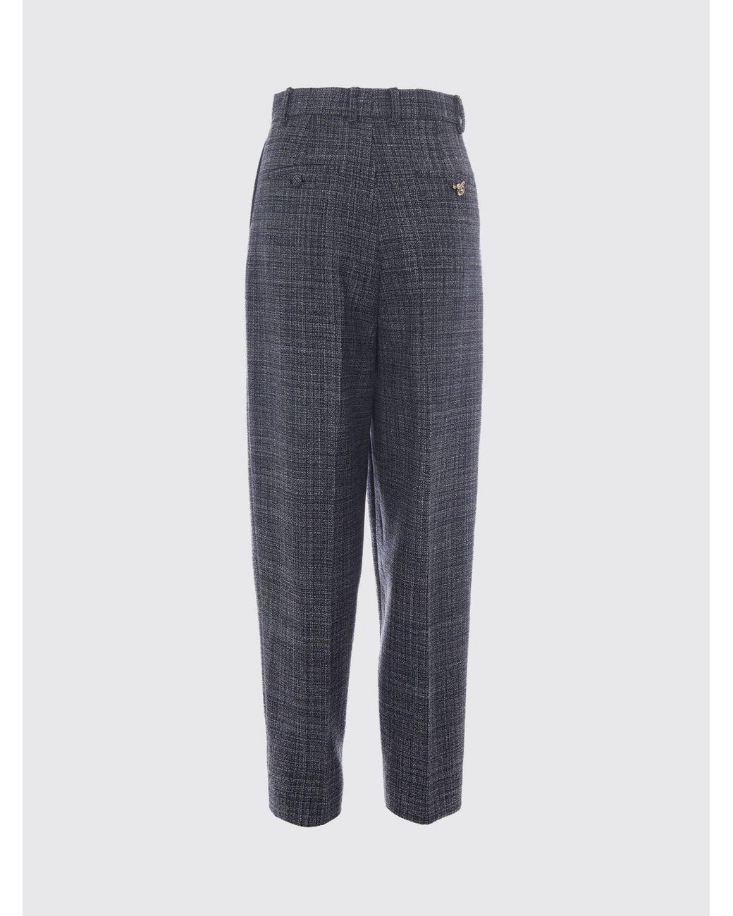 Fabiana Filippi Blue High-Waisted Straight Trousers