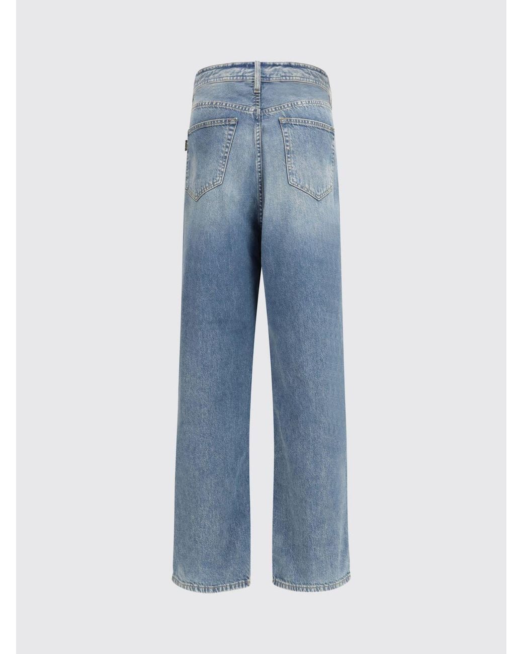 Haikure Blue Bleached Denim 5-Pocket Jeans for men