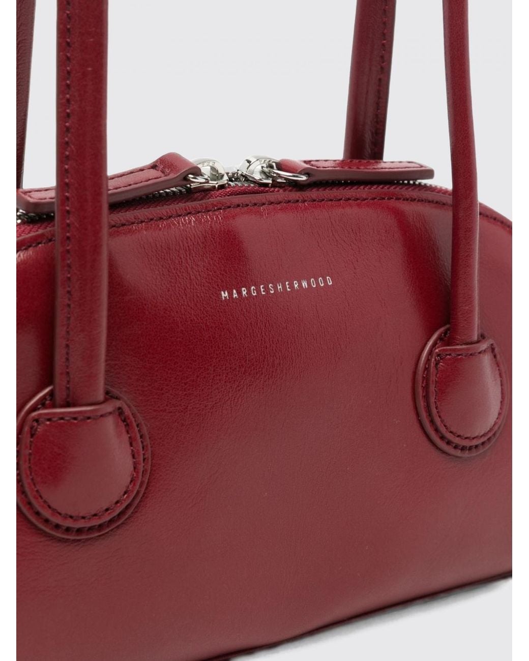 MARGE SHERWOOD Red Bessette Half-Moon Shoulder Bag