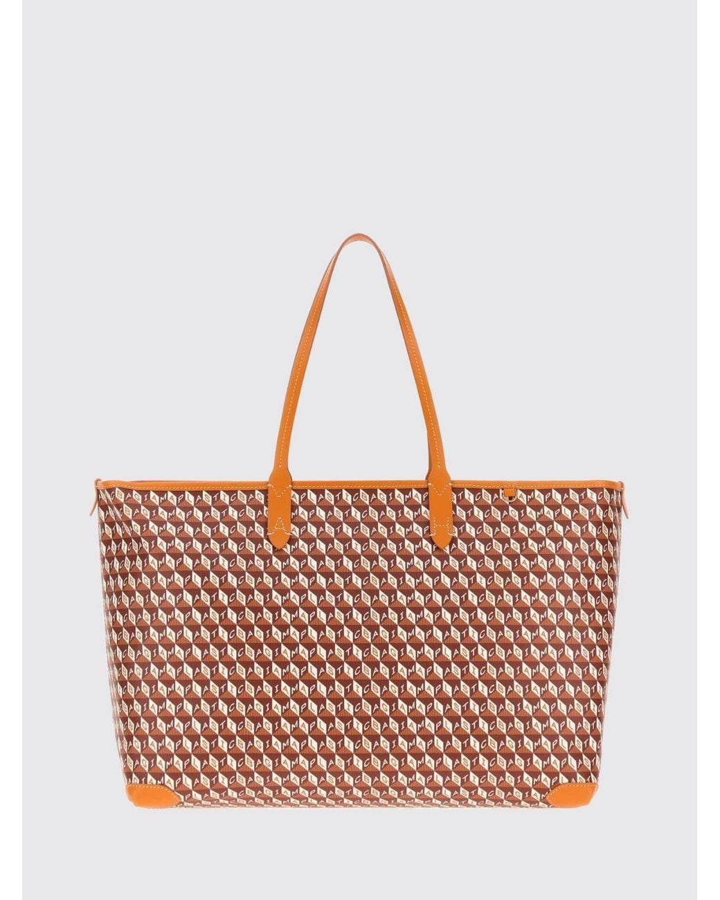 Anya Hindmarch Red I Am A Plastic Bag Coated Cotton Tote Bag With Double Handle