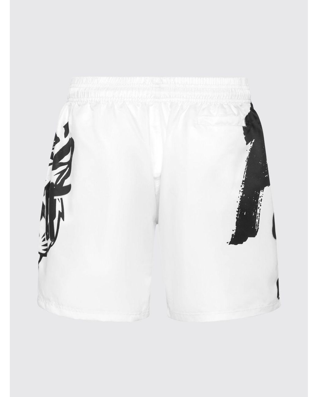 Philipp Plein White Stretch Technical Fabric Jogging Shorts for men