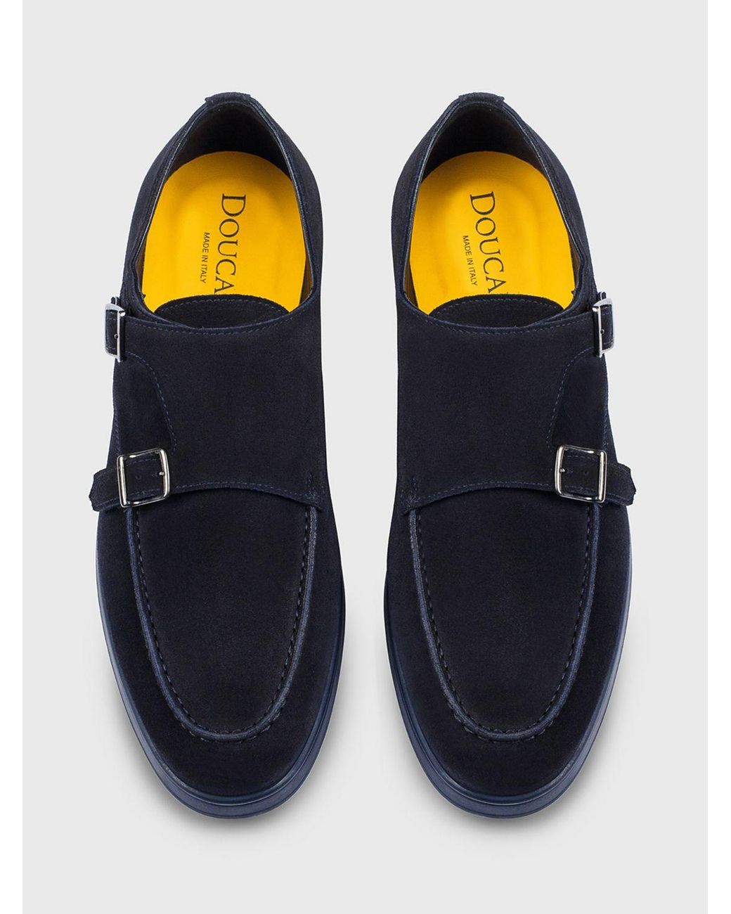 Doucal's Monk Strap Schuhe Aus Wildleder in Blue für Herren