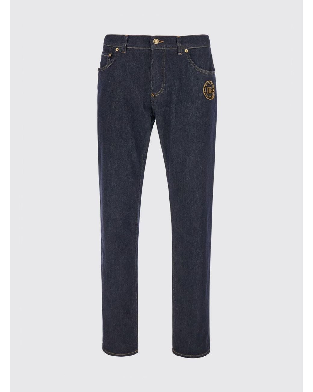 Dolce & Gabbana Blue Dolce &Amp Gabbana Mid-Rise Skinny Fit Jeans for men