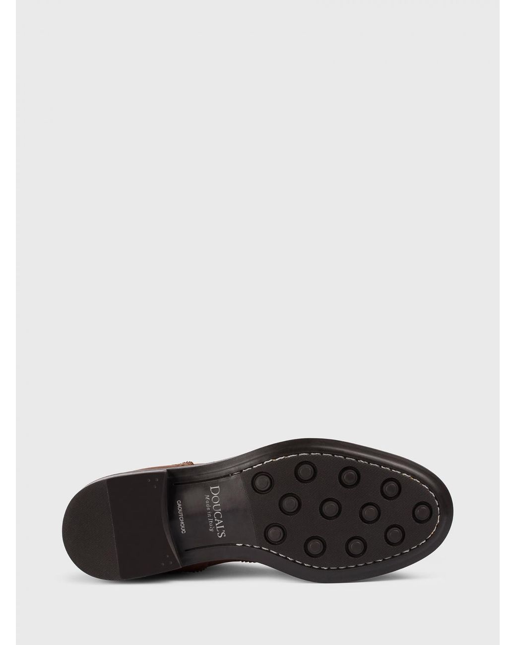 Doucal's Brown Leather Ankle Boots With Brogue Detail