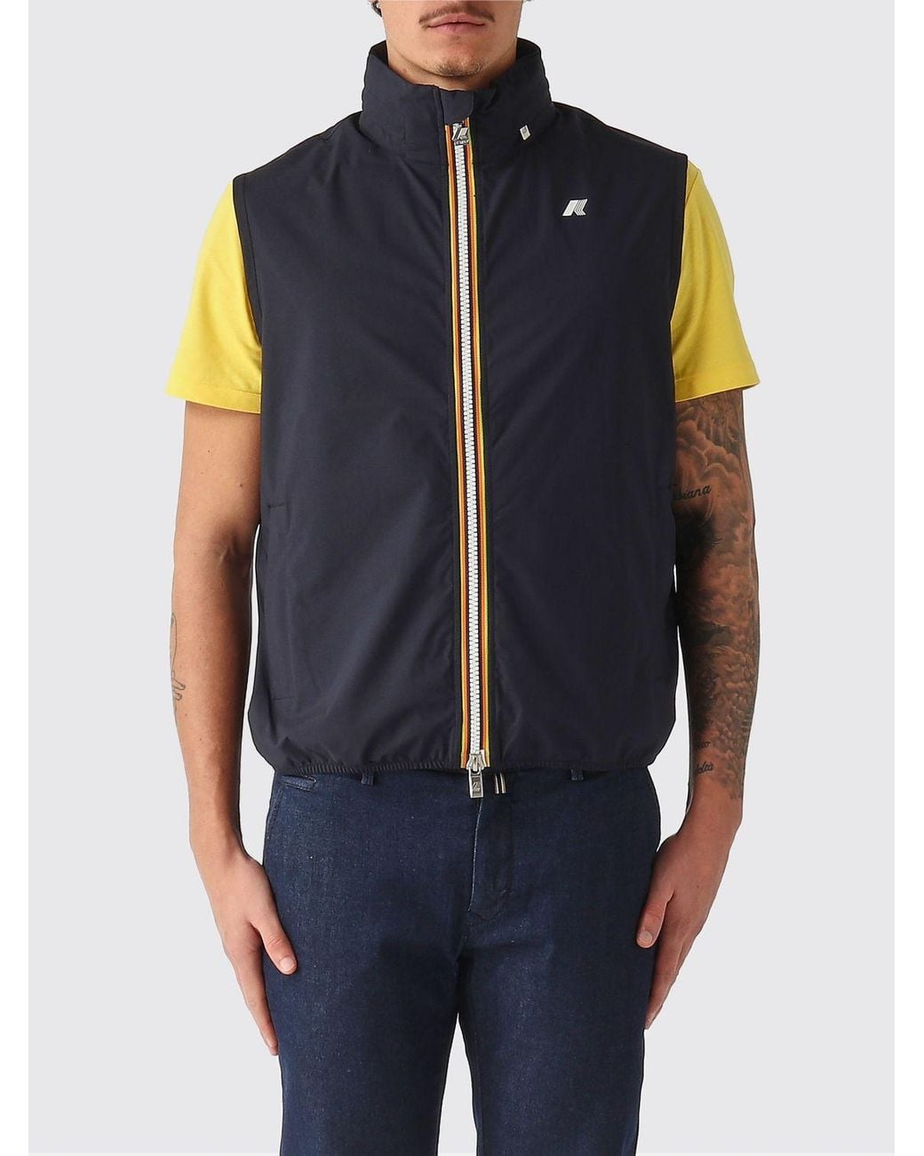 K-Way Blue Valen Recycled Fabric Vest for men