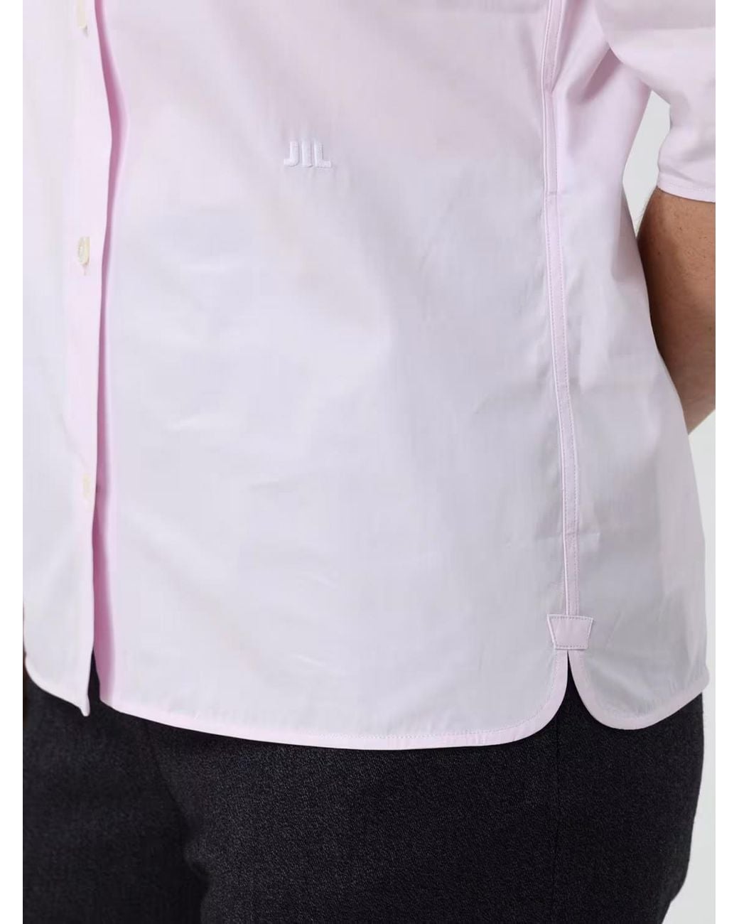 Jil Sander Black Pointed Collar Short-Sleeve Cotton Poplin Shirt