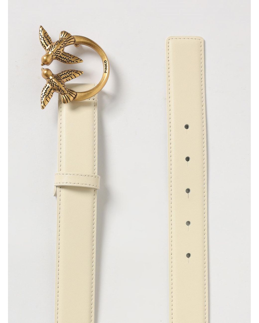 Pinko Natural Love Berry Leather Belt