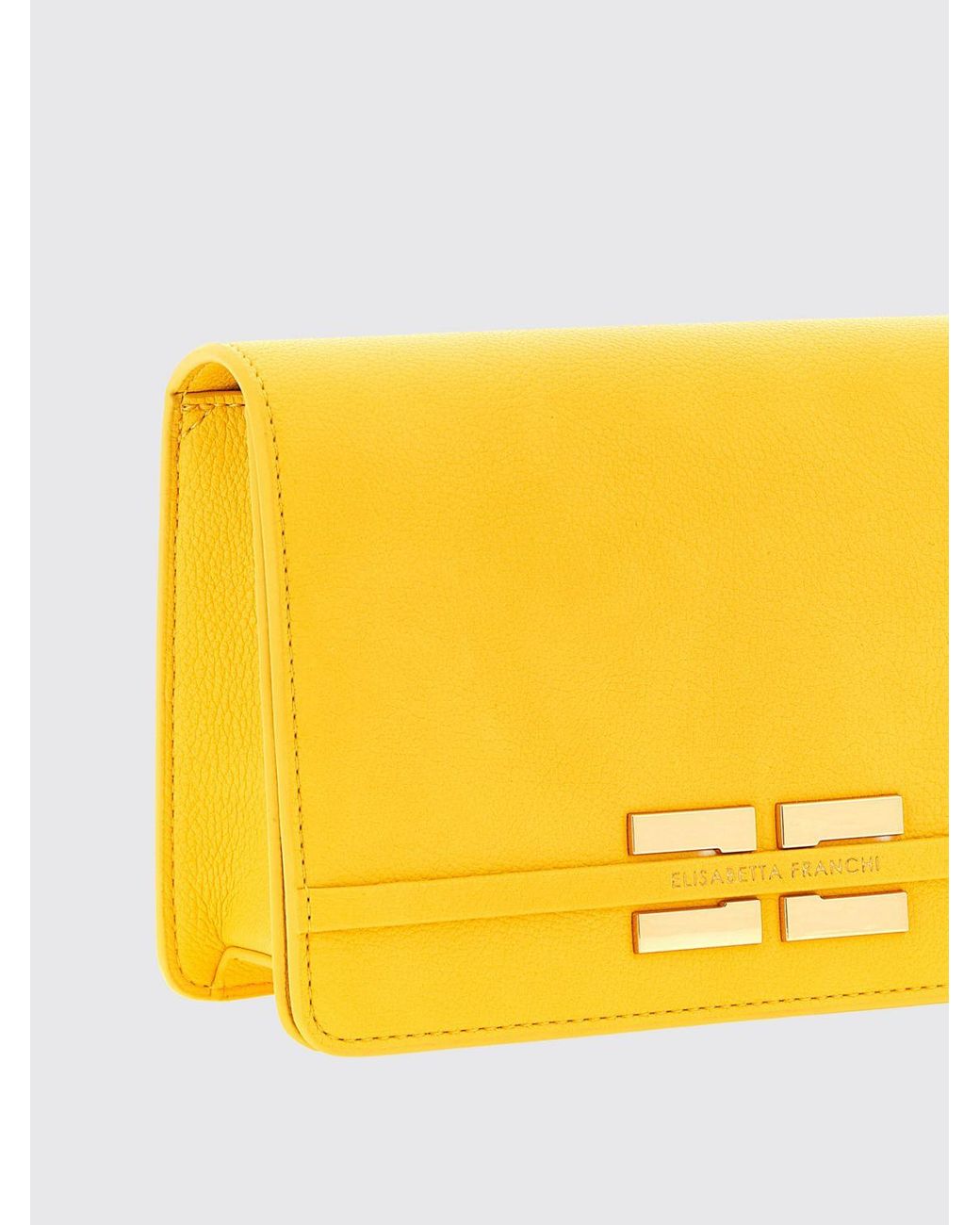 Elisabetta Franchi Yellow Faux Leather Shoulder Bag