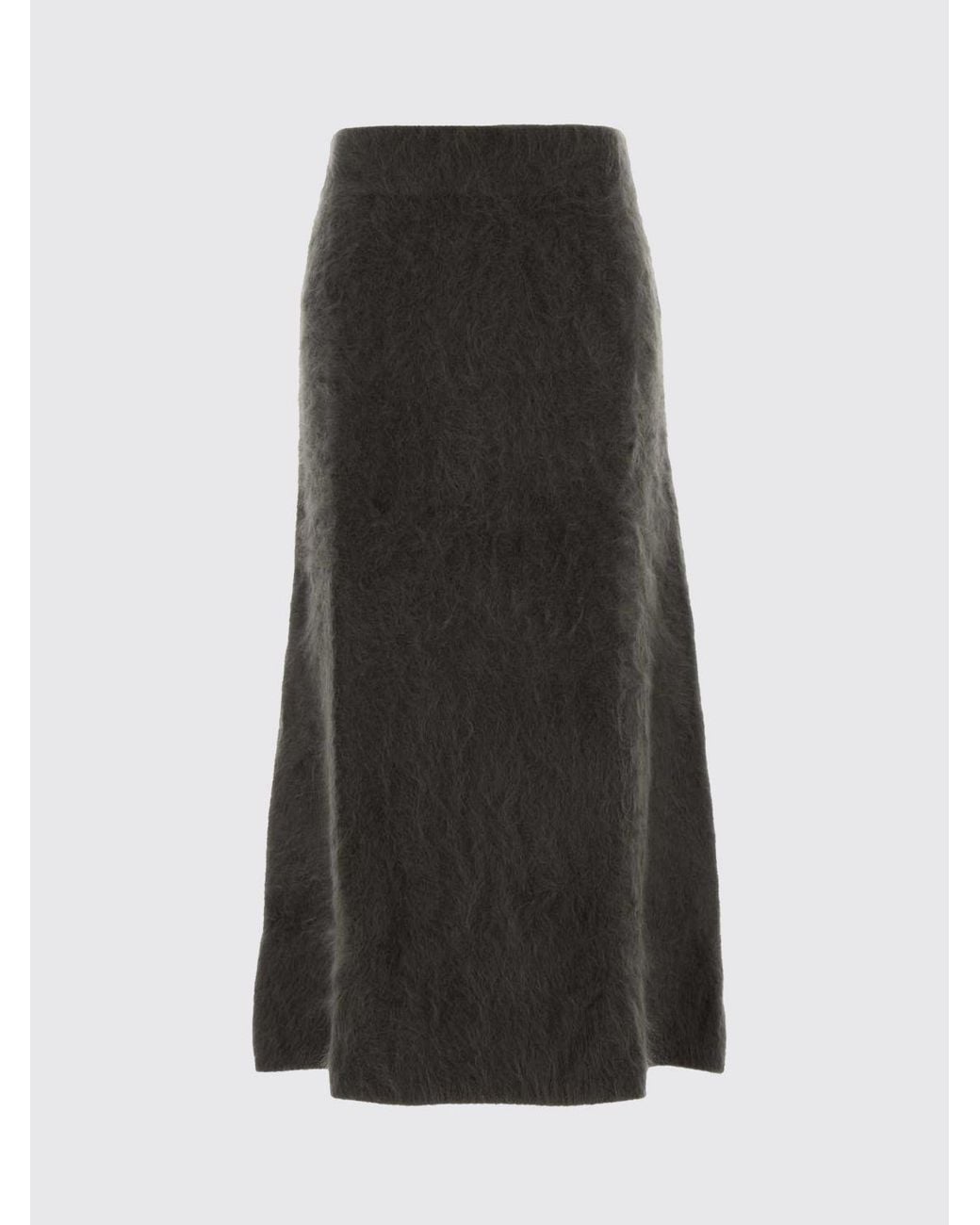 Lisa Yang Green High-Waisted Midi Knit Skirt