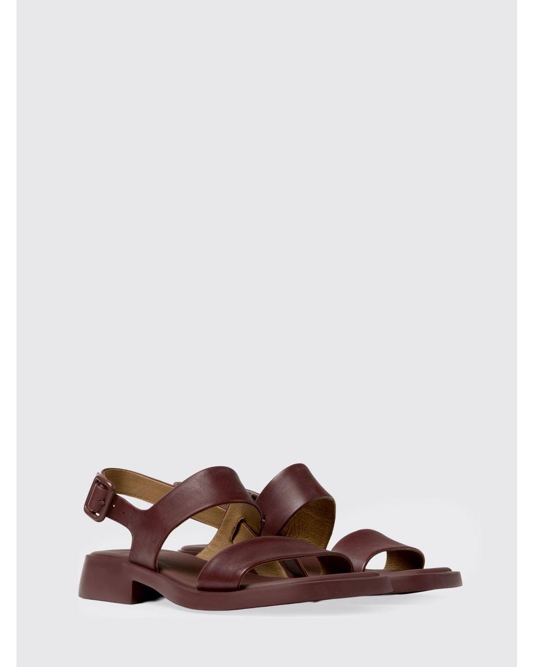 Camper Brown Dana Leather Sandals