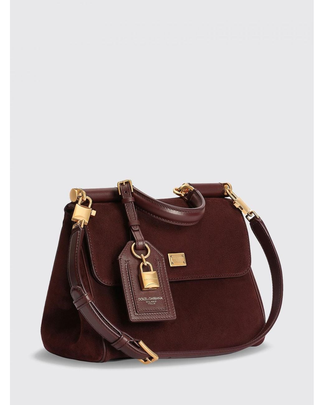 Dolce & Gabbana Brown Dolce &Amp Gabbana My Sicily Small Leather Handbag With Removable Shoulder Strap