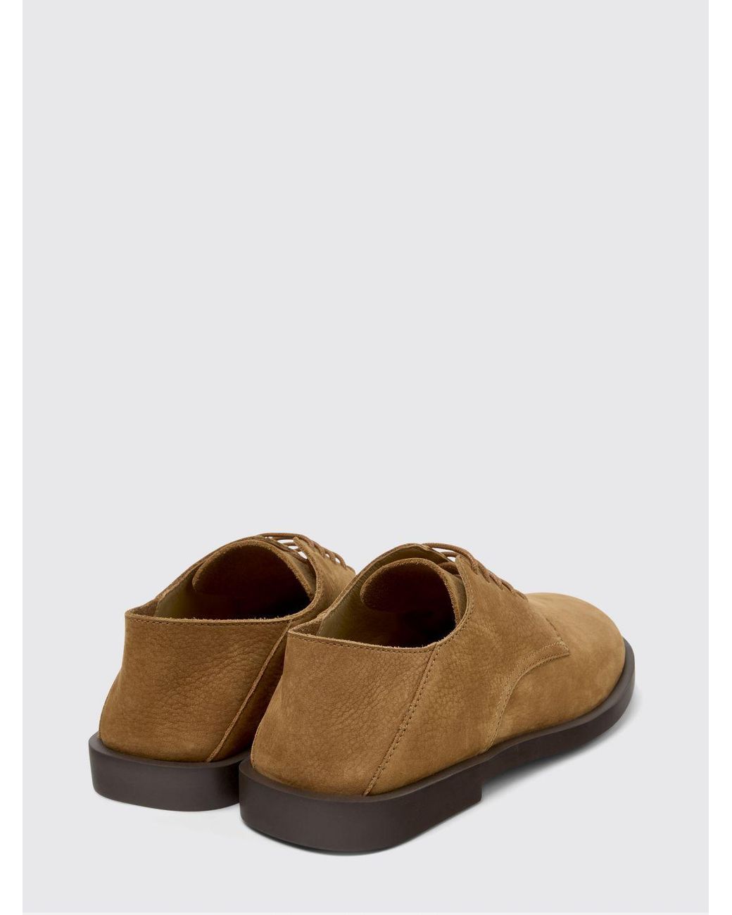 Camper Brown Don Suede Derby Shoes for men