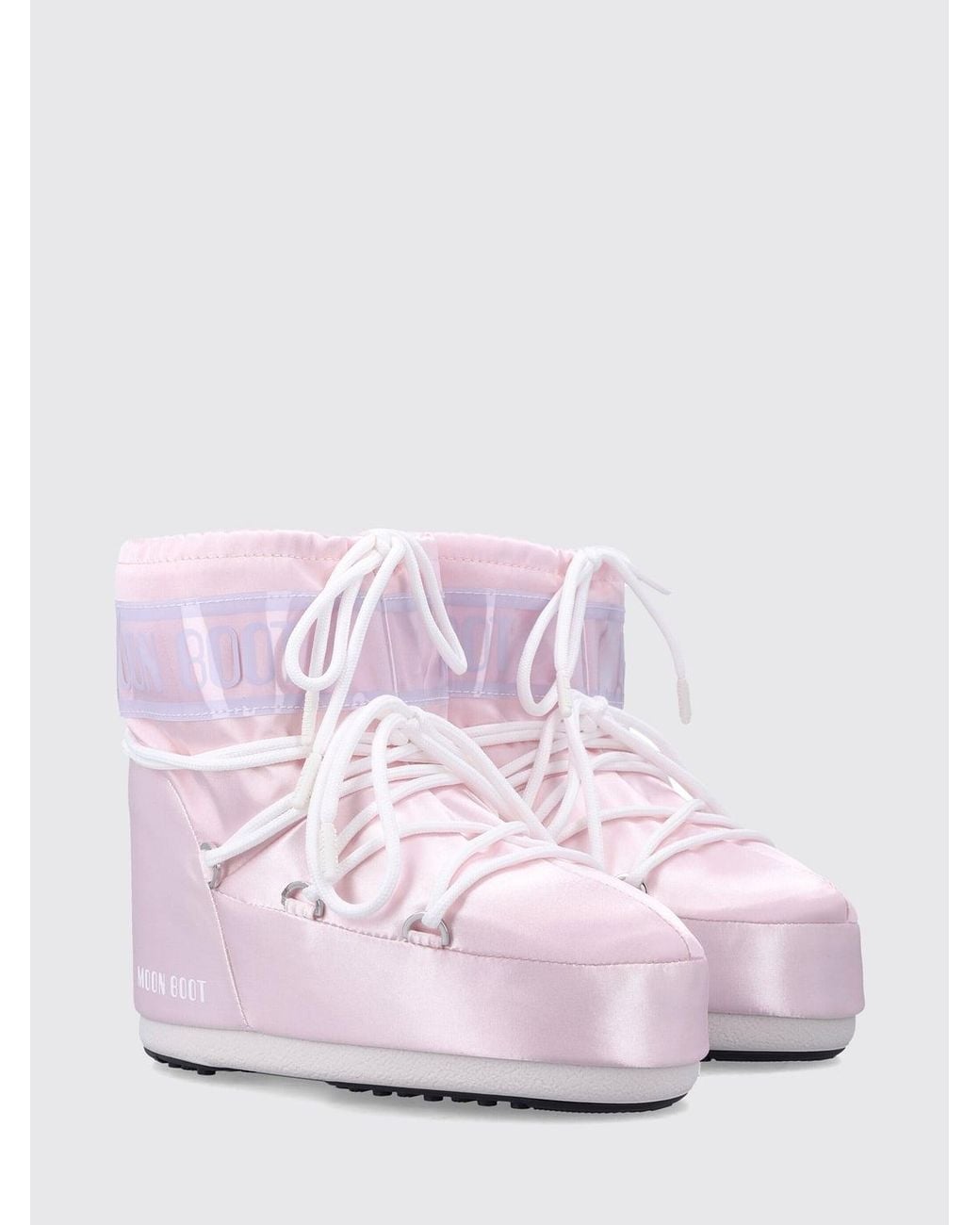 Moon Boot Pink Flat Ankle Boots