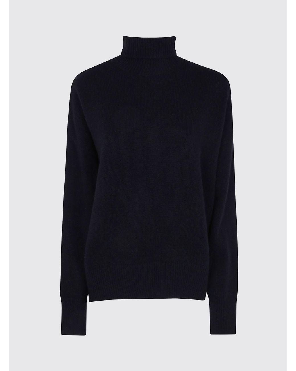 Mrz Blue Dropped Shoulder Virgin Wool And Cashmere Turtleneck Jumper