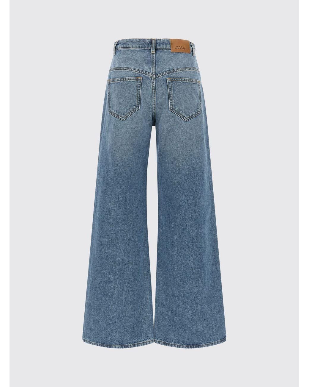 Isabel Marant Blue Lemony High-Waisted Wide-Leg Jeans