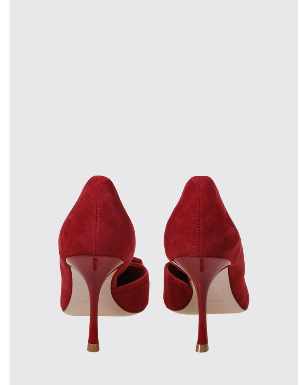 Roger Vivier Red Ville D'Orsay Suede Stiletto Heel Court Shoes
