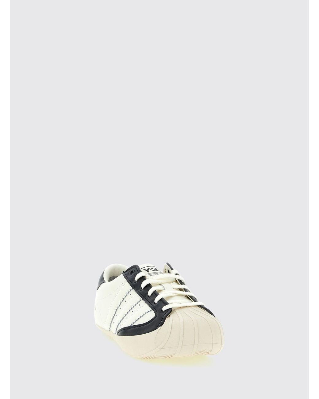 Y-3 Natural Superstar 3G Leather Trainers With Rubber Shell Toe for men